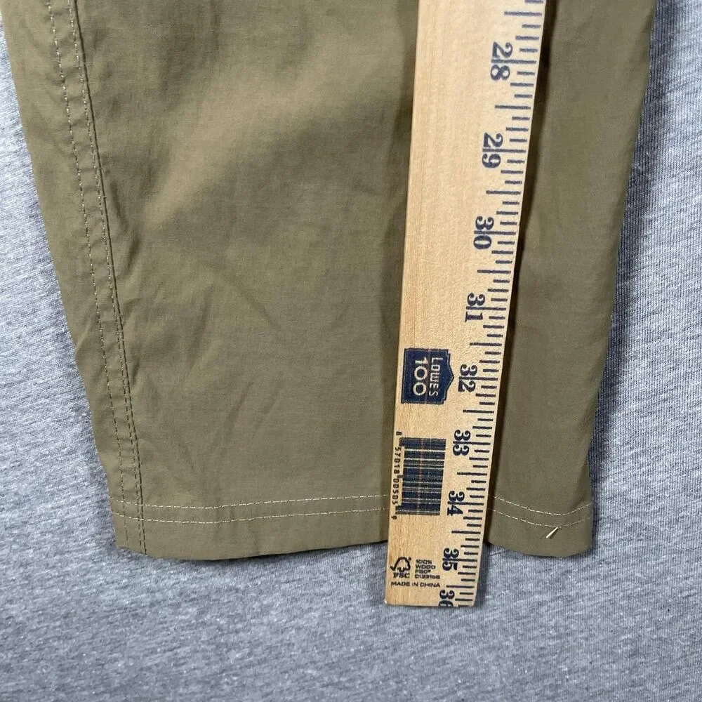 Kuhl Khakis Pants Mens 32x35 Green Trail Hiking Outdoor Lightweight Breathable